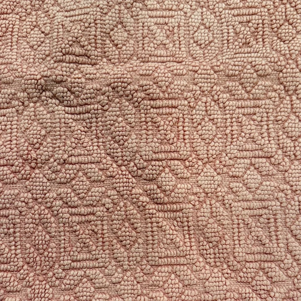Anthropologie Pink Textured Bath Mat